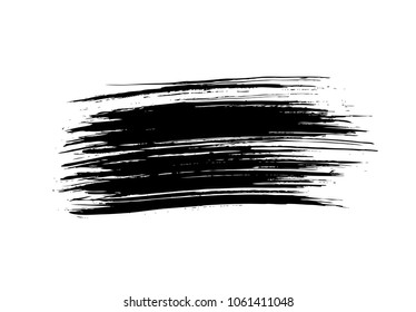 black horizontal vector brush stroke