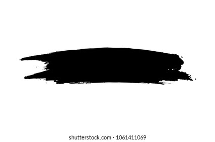 black horizontal vector brush stroke