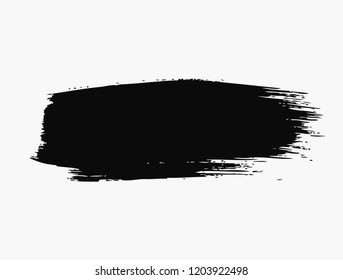 black horizontal vector brush stroke