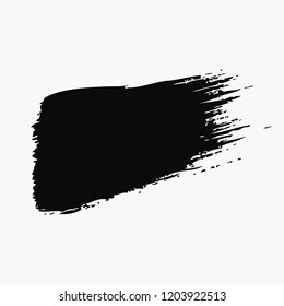 Black Horizontal Vector Brush Stroke Stock Vector (Royalty Free ...