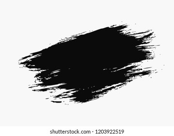 black horizontal vector brush stroke