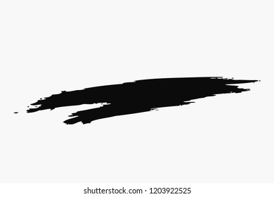 black horizontal vector brush stroke