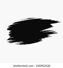 black horizontal vector brush stroke