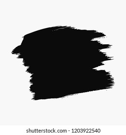 black horizontal vector brush stroke