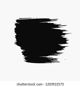 black horizontal vector brush stroke