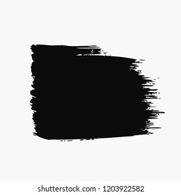 black horizontal vector brush stroke