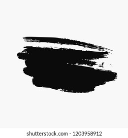 Black Horizontal Vector Brush Stroke Stock Vector (Royalty Free ...