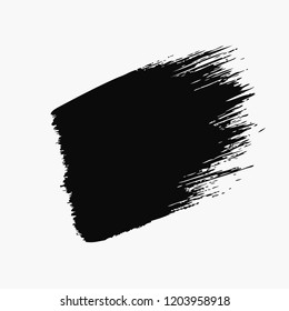 black horizontal vector brush stroke