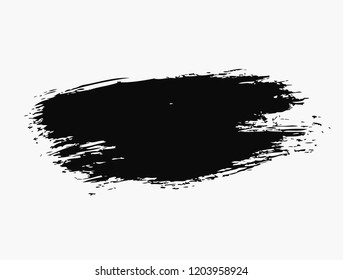 black horizontal vector brush stroke
