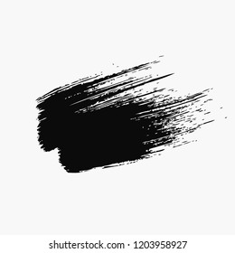 black horizontal vector brush stroke