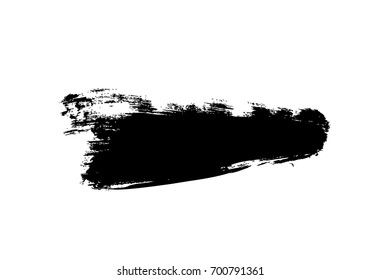 Black horizontal vector brush stroke