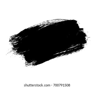 Black horizontal vector brush stroke