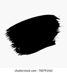 Black horizontal vector brush stroke