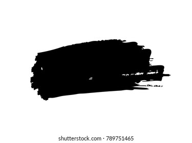 Black horizontal vector brush stroke