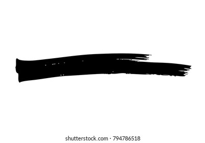 Black Horizontal Vector Brush Stroke Stock Vector (Royalty Free ...