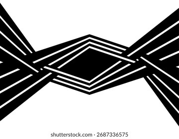 Padrão de vetor horizontal preto de linhas quebradas em um fundo branco. Elemento de design para capas, embalagem, interior, publicidade, cartazes. Plano de fundo listrado moderno