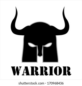 black horned warrior logo