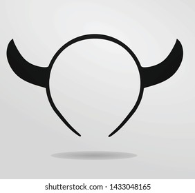Black horns mask. vector illustration