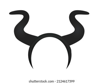 Black horns mask. vector illustration