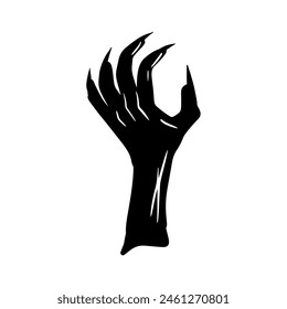 black horror illustration dark art vintage hand drawing retro spooky creepy pasta nails long nails ghost zombie icon logo design