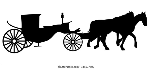 Horse Carriage Silhouette Images, Stock Photos & Vectors | Shutterstock