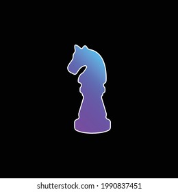 Black Horse Schach Piece Form blauer Farbverlauf-Vektorsymbol