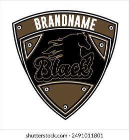 Black horse design vector graphic illustration
For logo