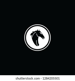 black horse logo background