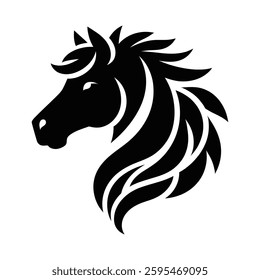 Black Horse Logo Design Vector