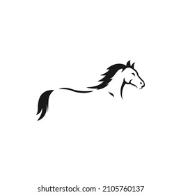 diseño vectorial de logotipo de caballo negro