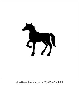 
Black horse logo with white background