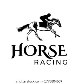 Silhouette Racing Horse Jockey Logo Design Stock Vector Royalty Free silhouette-racing-horse-jockey-logo-design-stock-vector-royalty-free