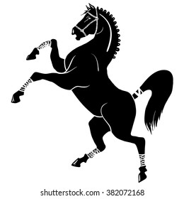 black horse silhouette