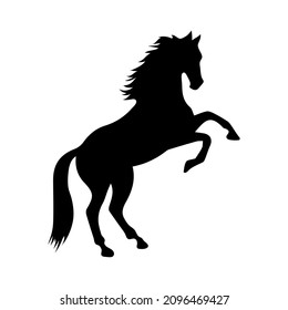 black horse silhouette style icon