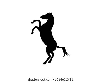 black horse silhouette vector icon template