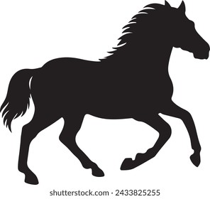 black horse silhouette vector illustration design