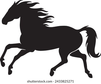 black horse silhouette vector illustration design