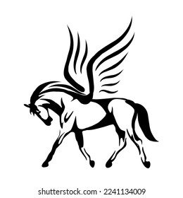 Black horse stock vector illustration