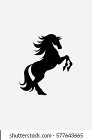 Black horse vector art