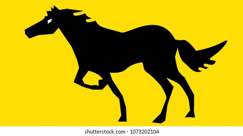 Black horse vector illustration