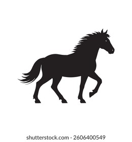 black horse vector illustration black