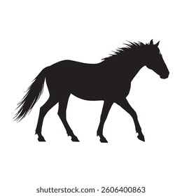 black horse vector illustration black