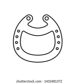 black horseshoe icon- vector illustration