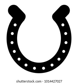 Black Horseshoe Luck Good Icon Symbol Stock Vector (Royalty Free ...