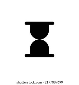 Black hourglass icon design isolated on white background