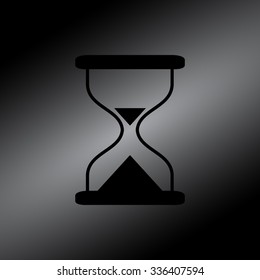 Black Hourglass time icon isolated vector 