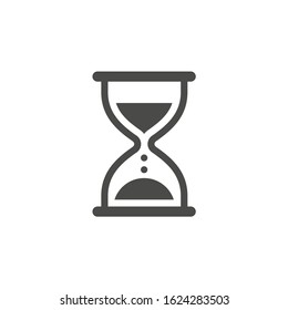 Black hourglass vector icon illustration