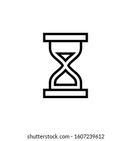 Black Hourglass Vector Image Icons in outline style on white background