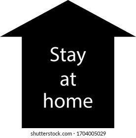 black house banner urging you to stay home during a pandemic