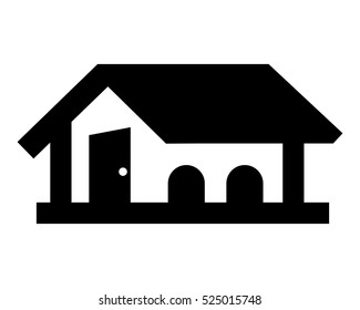 black house housing home residence residential residence real estate image vector icon logo